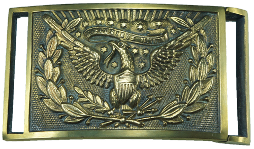 Buckle - 2-Piece Solid Brass Federal Eagle
